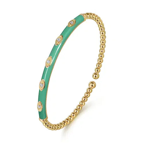 Gabriel &amp; Co. Enamel Marquise-Motif Bujukan Bracelet - Skeie's Jewelers
