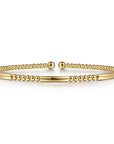Gabriel & Co. Simple Gold Bujukan Bead Open Bangle - Skeie's Jewelers