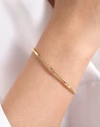 Gabriel & Co. Simple Gold Bujukan Bead Open Bangle - Skeie's Jewelers