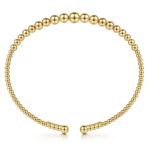 Gabriel & Co. Bujukan Graduated Bead Open Bangle - Skeie's Jewelers