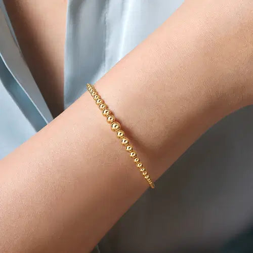 Gabriel & Co. Bujukan Graduated Bead Open Bangle - Skeie's Jewelers