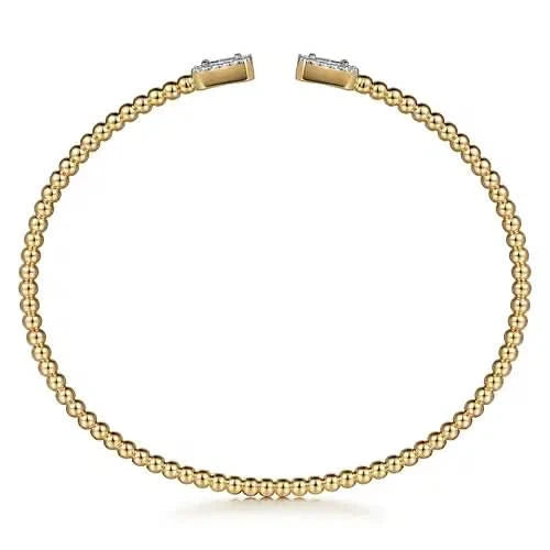 Gabriel & Co Bujukan Baguette-Halo Bangle - Skeie's Jewelers