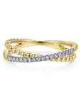 Gabriel & Co Diamond-Crossed Bujukan Ring - Skeie's Jewelers