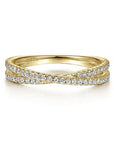 Gabriel & Co Diamond-Line Crossover Ring - Skeie's Jewelers