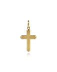 Gabriel & Co. Yellow Gold Men's Brushed Finish Cross Pendant - Skeie's Jewelers
