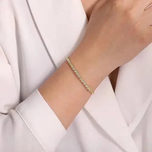 Gabriel & Co Marquise Milgrain Diamond Cuff Bracelet - Skeie's Jewelers