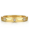 Gabriel & Co. Diamond-Cut Gold Stacking Ring - Skeie's Jewelers