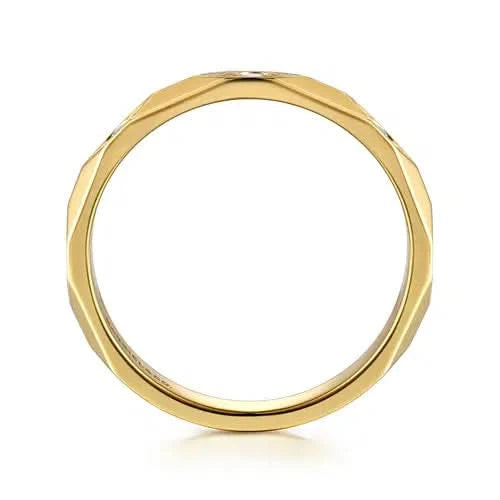 Gabriel & Co. Diamond-Cut Gold Stacking Ring - Skeie's Jewelers