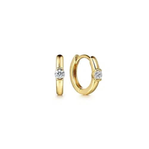 Channel Set Diamond Huggie Earrings - Skeie's Jewelers