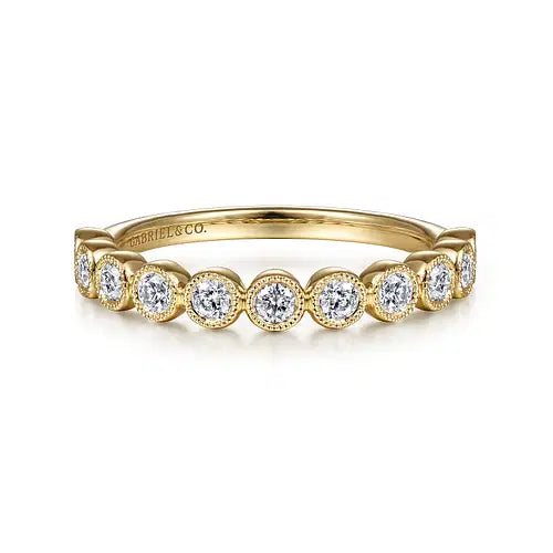 Gabriel &amp; Co. Milgrain Bezel-Set Eternity Band - Skeie's Jewelers