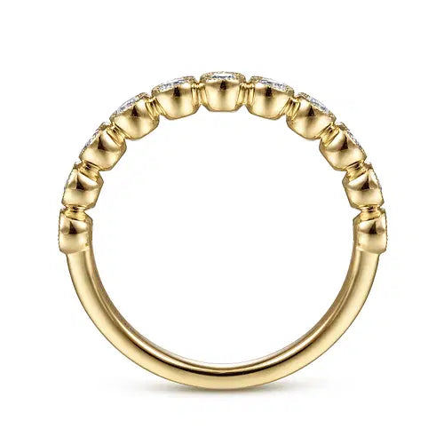Gabriel & Co. Milgrain Bezel-Set Eternity Band - Skeie's Jewelers