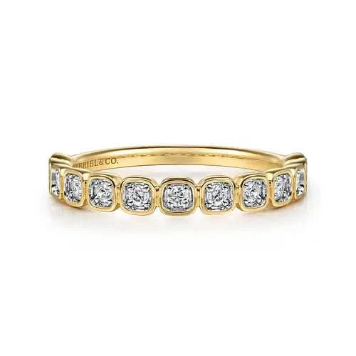 Gabriel & Co Diamond Cushion-Bezel Band - Skeie's Jewelers