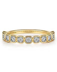 Gabriel & Co Diamond Cushion-Bezel Band - Skeie's Jewelers