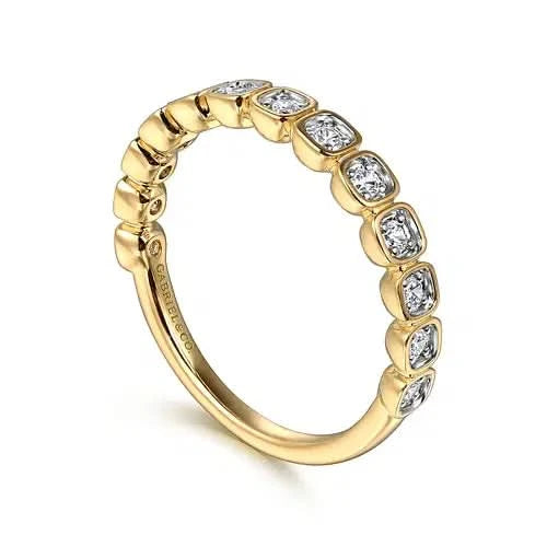 Gabriel & Co Diamond Cushion-Bezel Band - Skeie's Jewelers