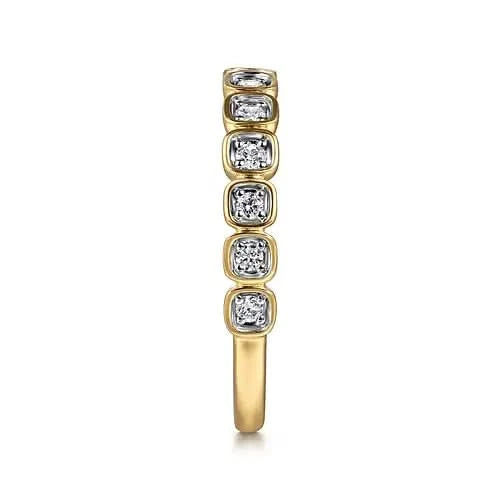 Gabriel & Co Diamond Cushion-Bezel Band - Skeie's Jewelers