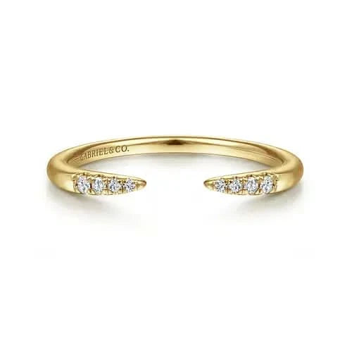 Gabriel & Co Diamond-Tipped Open Stacking Ring - Skeie's Jewelers