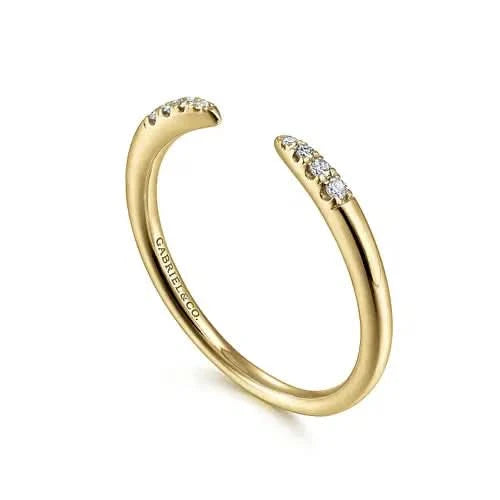 Gabriel & Co Diamond-Tipped Open Stacking Ring - Skeie's Jewelers