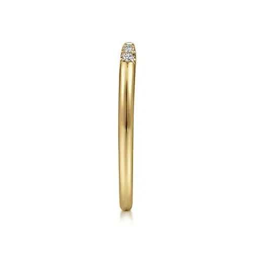 Gabriel & Co Diamond-Tipped Open Stacking Ring - Skeie's Jewelers