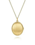 Gabriel & Co. Gold Oval Locket - Skeie's Jewelers