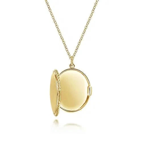 Gabriel & Co. Gold Oval Locket - Skeie's Jewelers