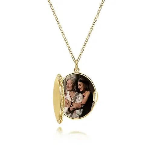 Gabriel & Co. Gold Oval Locket - Skeie's Jewelers