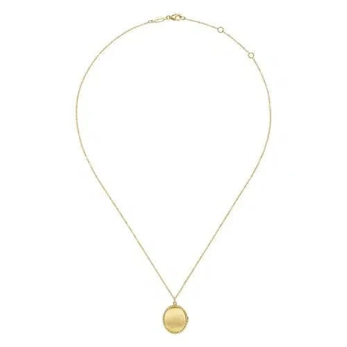 Gabriel & Co. Gold Oval Locket - Skeie's Jewelers