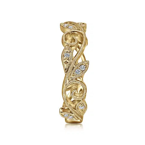 Gabriel &amp; Co Vintage-Inspired Scroll Ring - Skeie's Jewelers