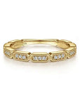 Gabriel & Co Diamond-Milgrain Notched Ring - Skeie's Jewelers