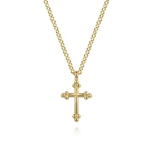 Gabriel & Co. Bujukan-Accented Cross Necklace - Skeie's Jewelers