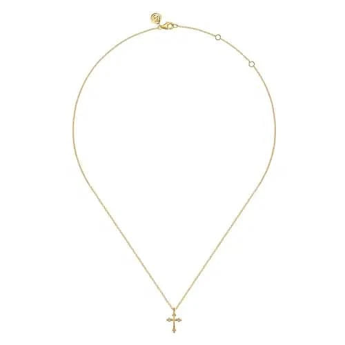 Gabriel & Co. Bujukan-Accented Cross Necklace - Skeie's Jewelers