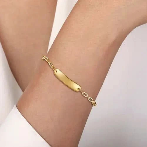 Gabriel & Co. Hollow Paperclip Bar Bracelet - Skeie's Jewelers