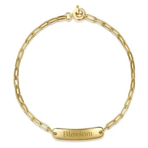 Gabriel & Co. Hollow Paperclip Bar Bracelet - Skeie's Jewelers