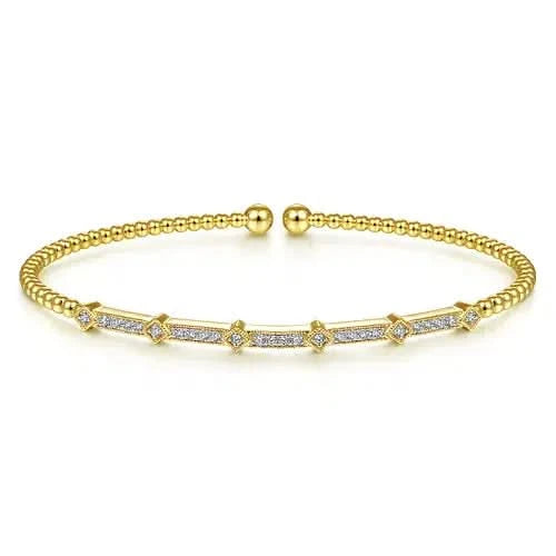 Gabriel & Co. Yellow Gold Diamond Station Bujukan Bracelet - Skeie's Jewelers