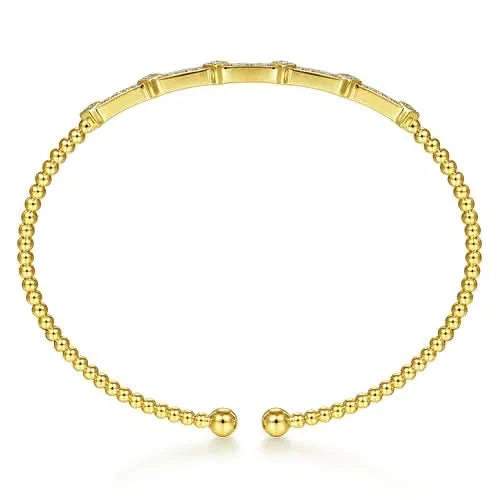 Gabriel & Co. Yellow Gold Diamond Station Bujukan Bracelet - Skeie's Jewelers