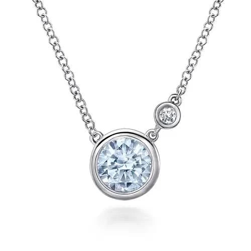 Gabriel & Co. Sterling Silver Gemstone & Diamond Accent Necklace