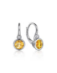 Gabriel & Co. Sterling Silver Gemstone & Diamond Leverback Earrings - Skeie's Jewelers