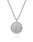 Gabriel & Co Sterling Silver Starburst Medallion - Skeie's Jewelers