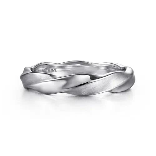 Gabriel & Co Men's Sterling Silver Twisted Band - Skeie's Jewelers