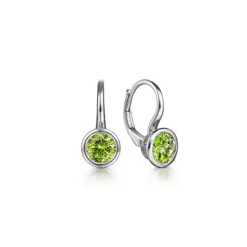 Gabriel & Co. Sterling Silver Gemstone Leverback Earrings - Skeie's Jewelers