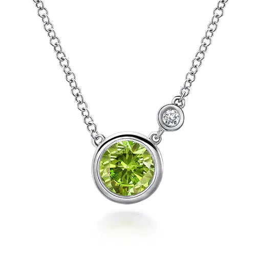 Gabriel & Co. Sterling Silver Gemstone & Diamond Accent Necklace - Skeie's Jewelers