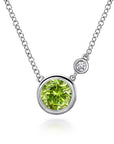 Gabriel & Co. Sterling Silver Gemstone & Diamond Accent Necklace - Skeie's Jewelers