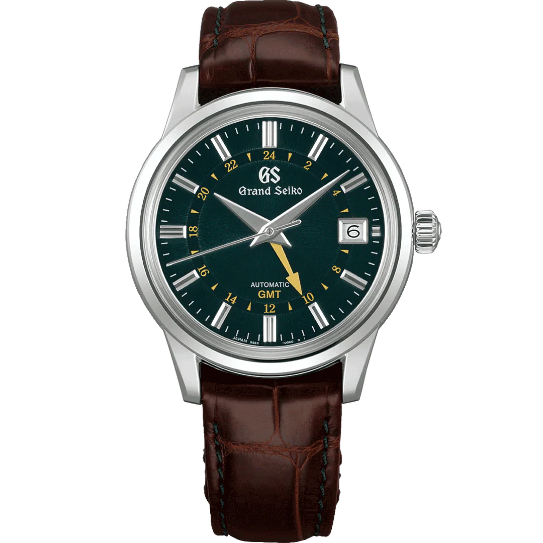 Grand Seiko SBGM241 Green Dial GMT Automatic Watch - Skeie's Jewelers
