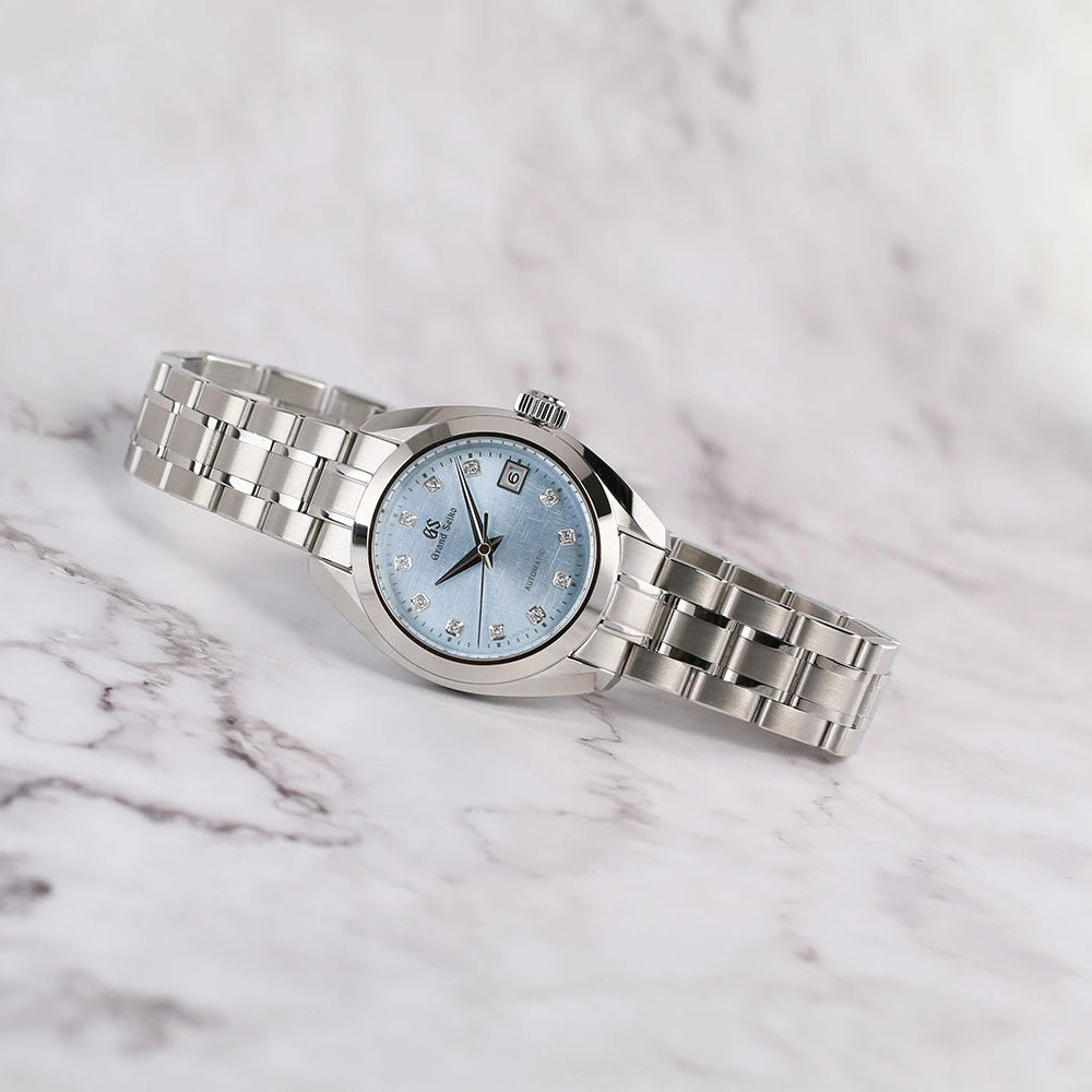 Grand Seiko STGK023 Blue 'Mizu-hanada' Diamond Dial Automatic Watch - Skeie's Jewelers