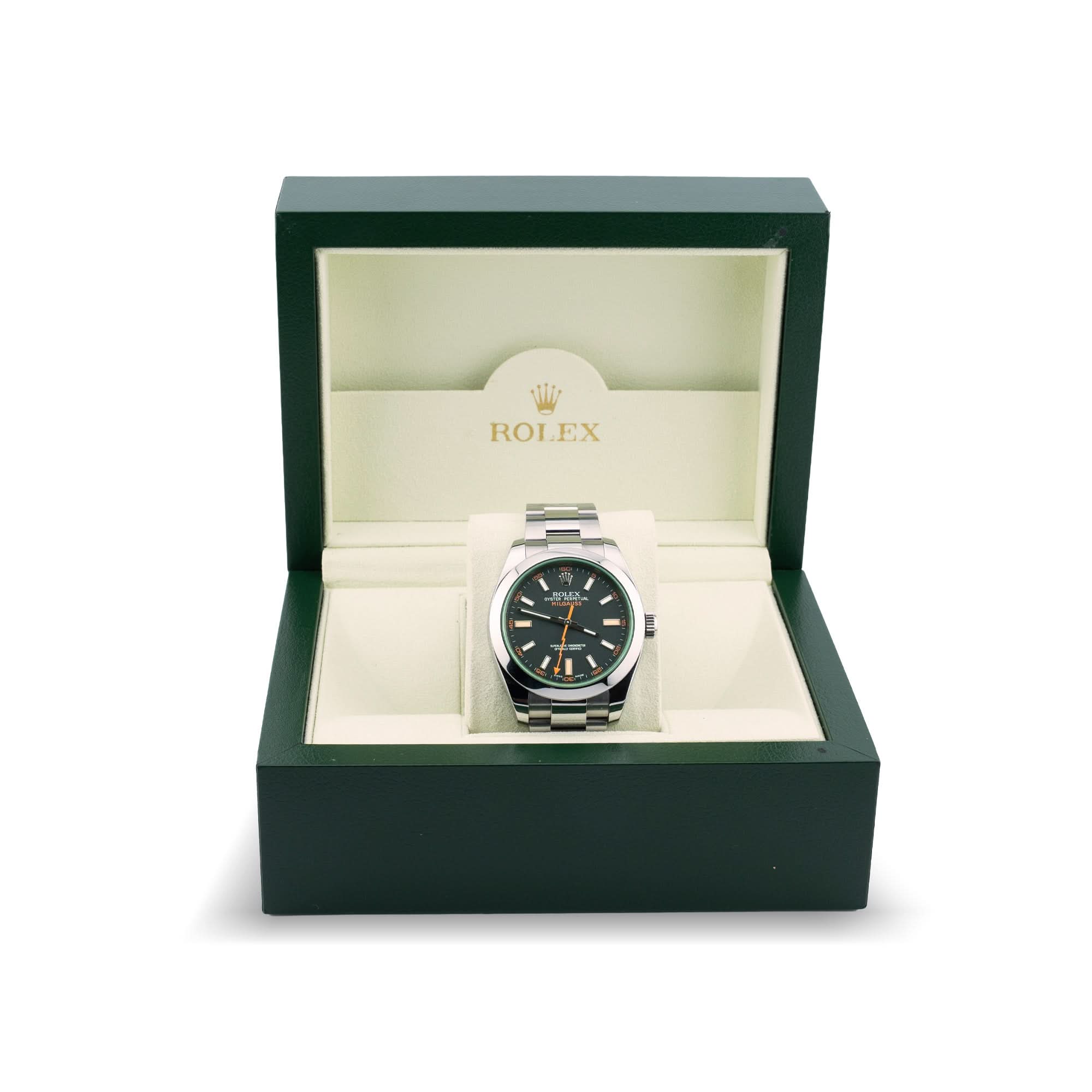 Pre-Owned Rolex Milgauss 40mm Oystersteel Black Dial – 116400 - Skeie's Jewelers