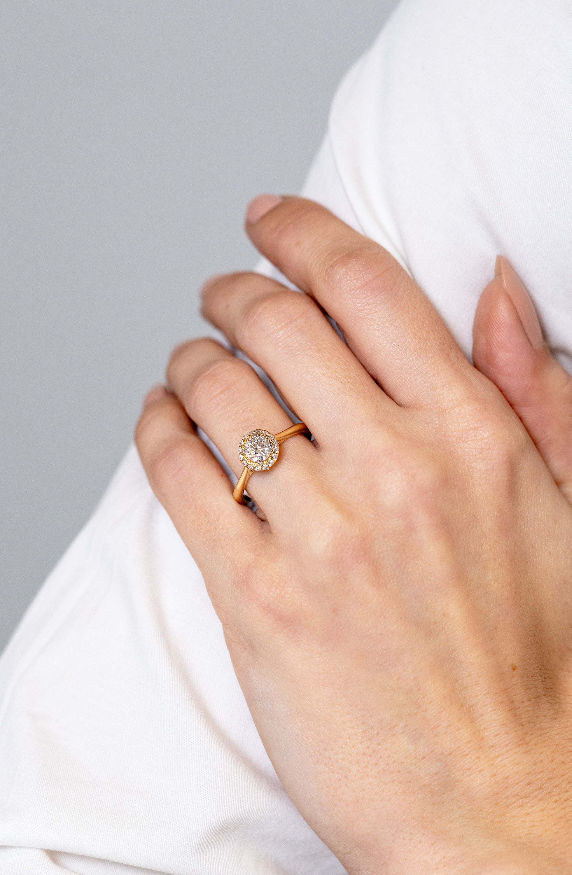 Halo-Set Diamond Engagement Ring - Skeie's Jewelers