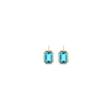 Goshwara Emerald-Cut Topaz Dangle Earrings