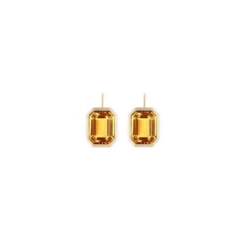 Goshwara Emerald-Cut Gemstone Dangle Earrings