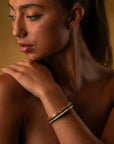 Logan James Designs Steel & Gold Diamond Line Bracelet - Skeie's Jewelers
