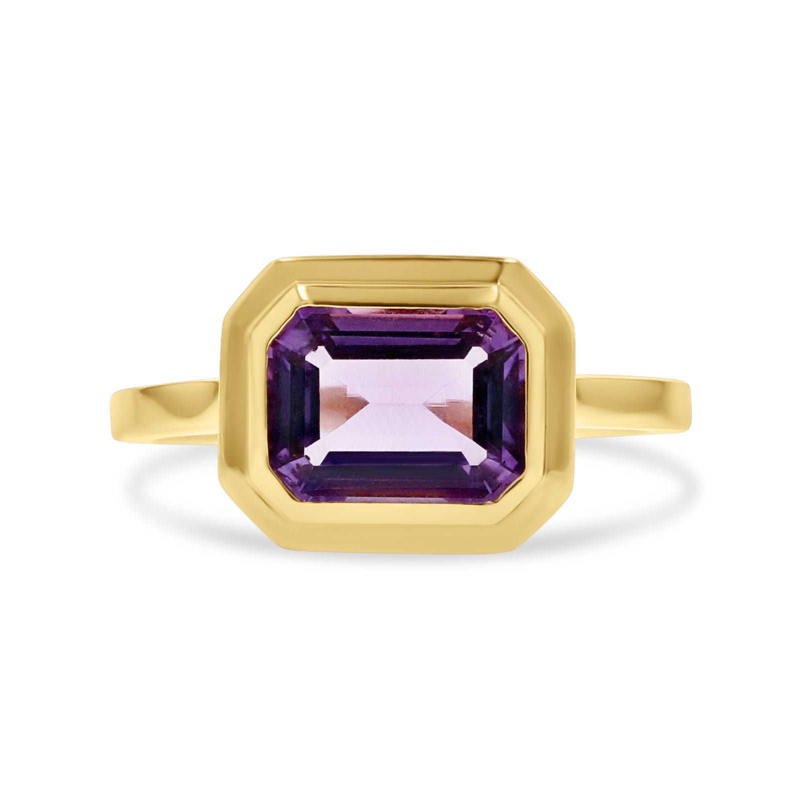 Goshwara Emerald-Cut Gemstone Bezel Ring - Skeie's Jewelers