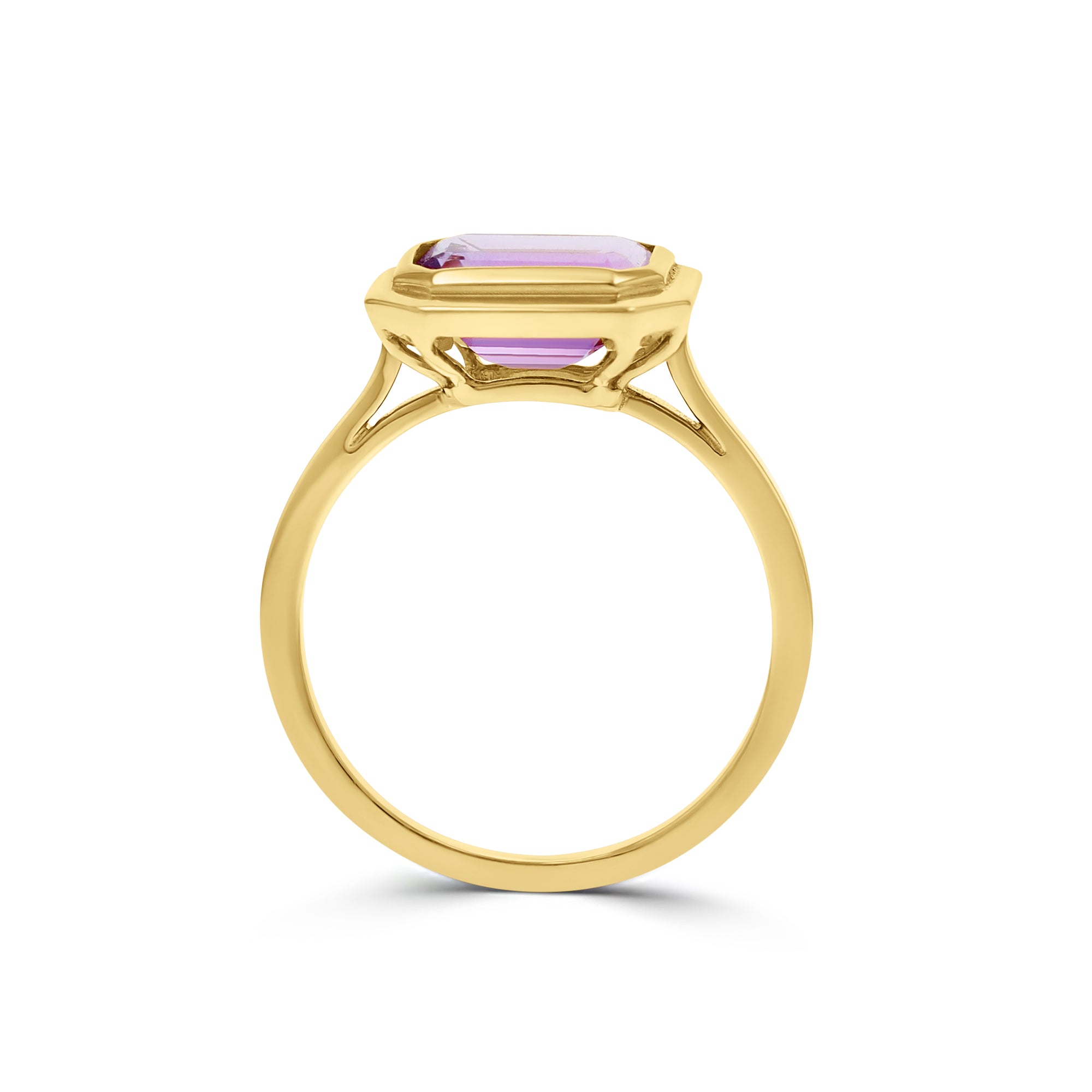 Goshwara Emerald-Cut Gemstone Bezel Ring - Skeie's Jewelers
